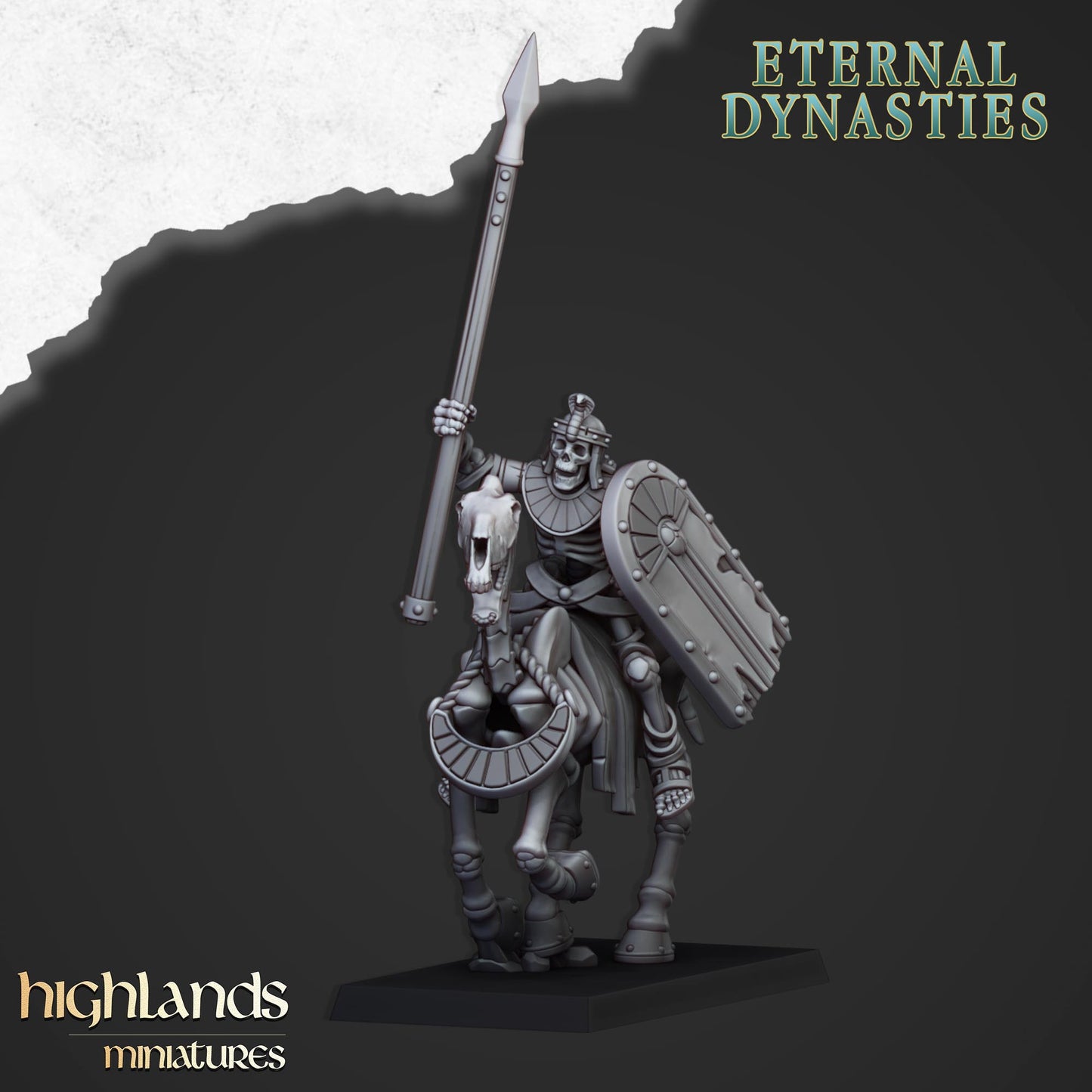 Eternal Dynasties Ancient Skeletal Cavalry with spears inkl. command unit