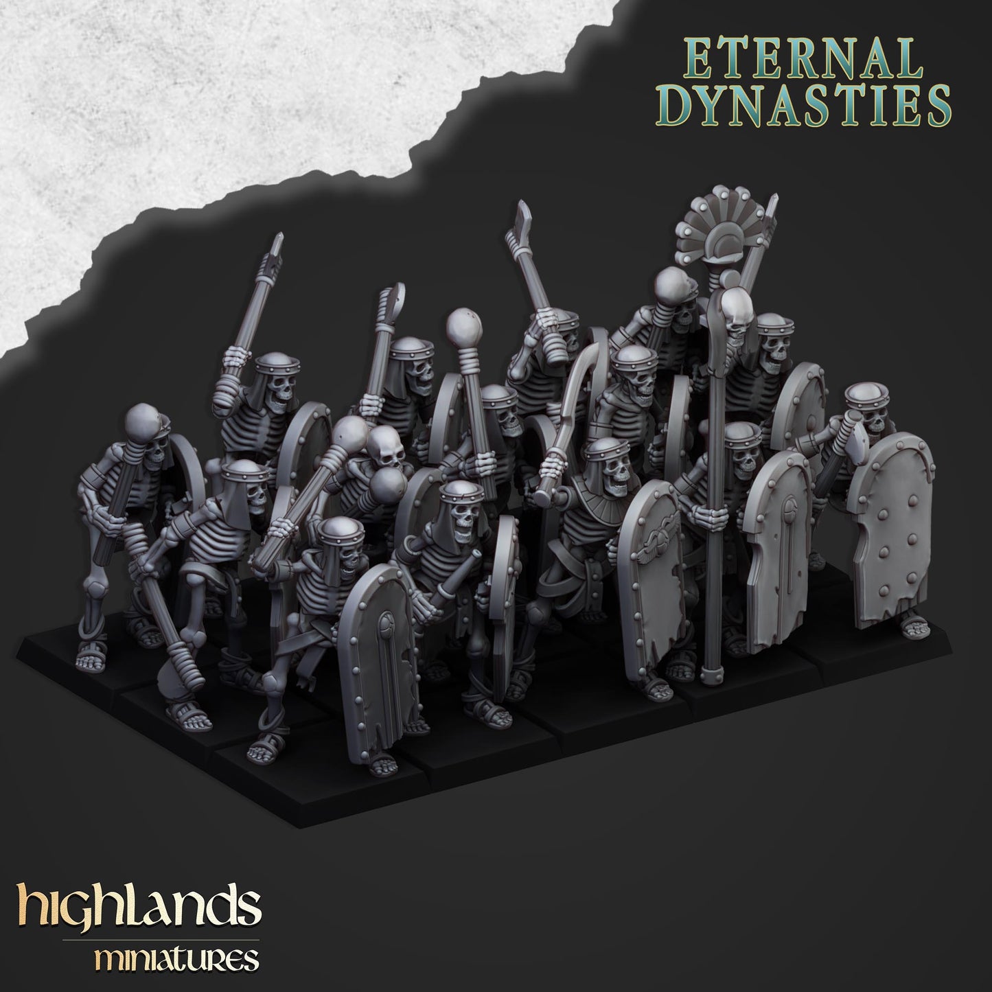 Eternal Dynasties Ancient Skeletons with Hand Weapons inkl. Command Unit