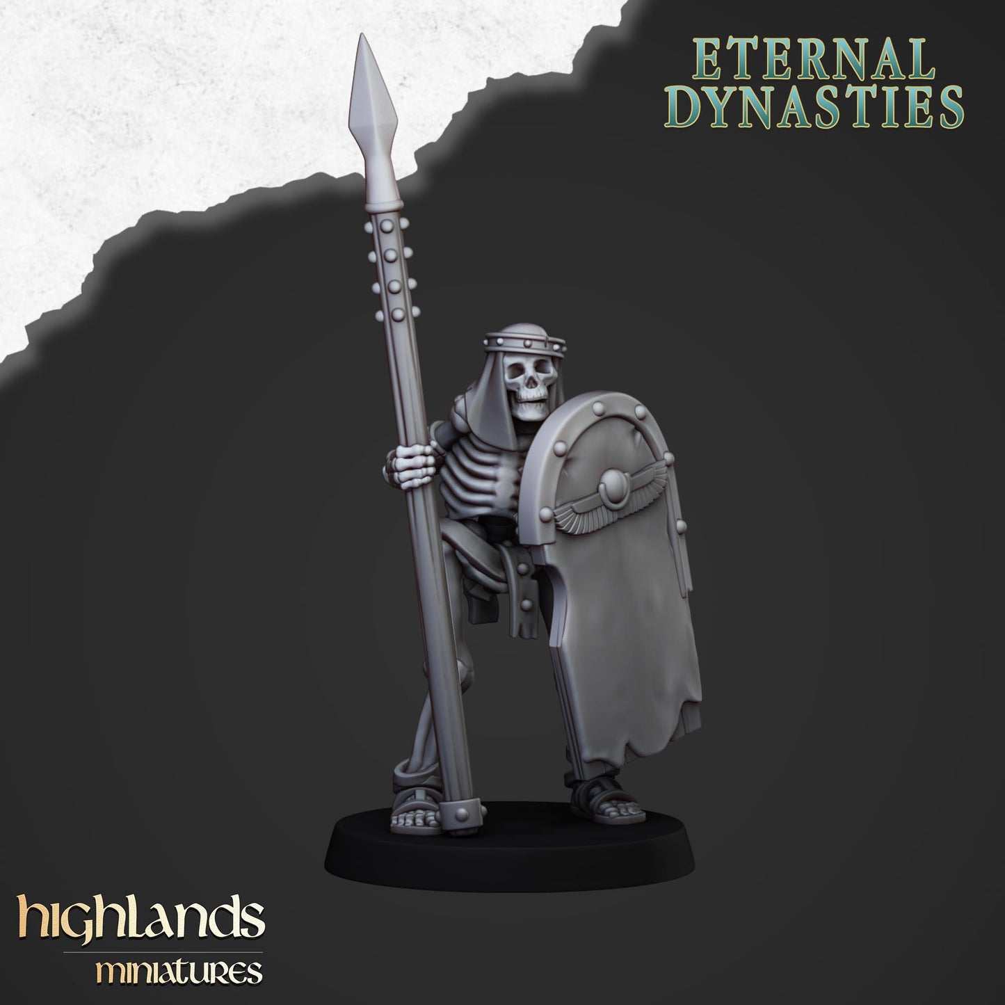 Eternal Dynasties Ancient Skeletons with Spears inkl. Command Unit