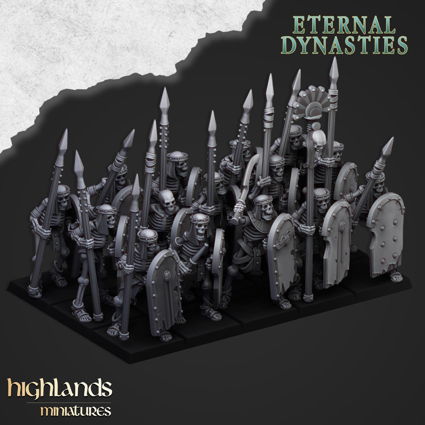 Eternal Dynasties Ancient Skeletons with Spears inkl. Command Unit