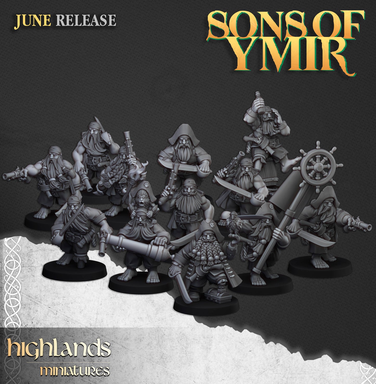 Sons of Ymir Dwarf Pirates Unit inkl. Command unit