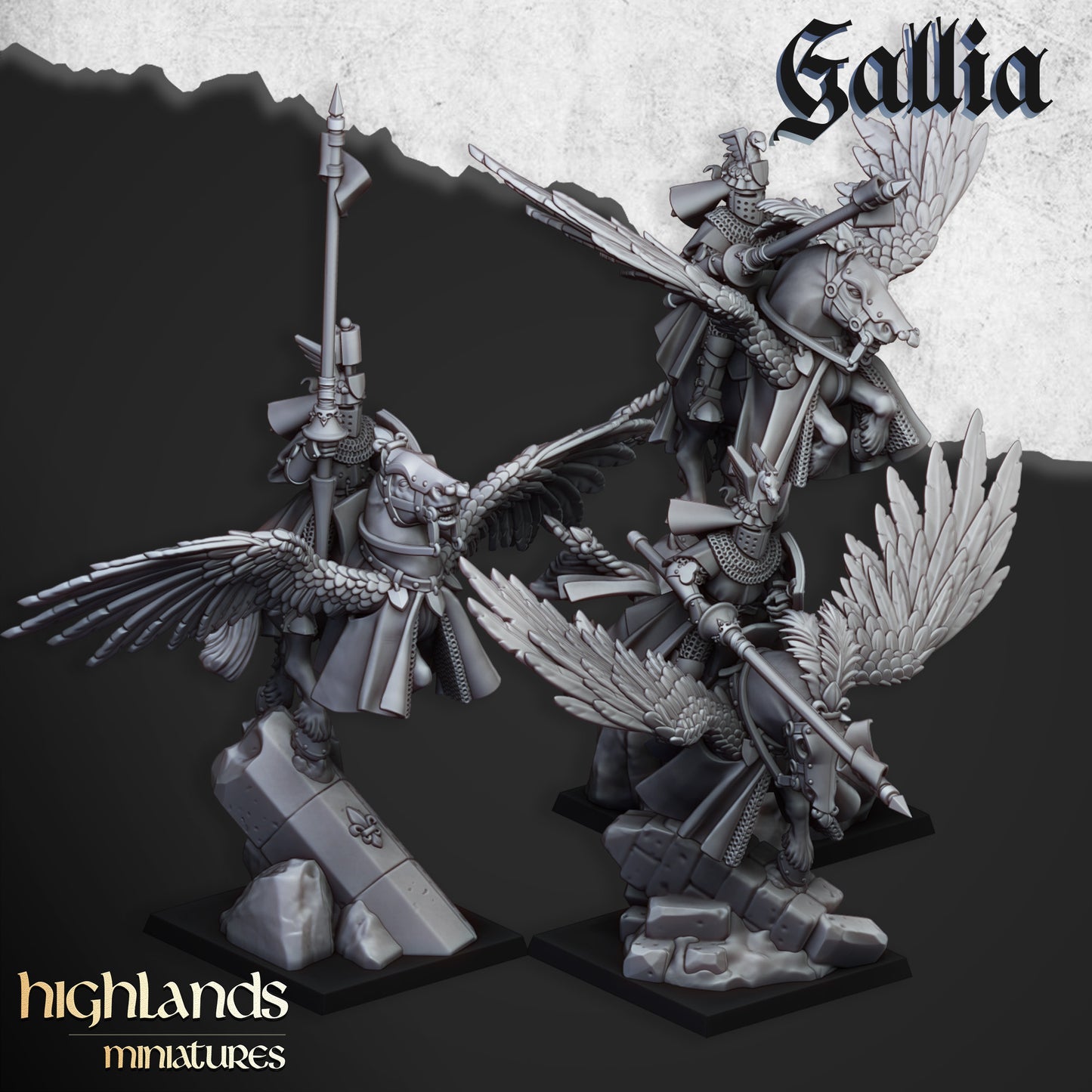 Gallia - Gallia Knights on Pegasus inkl. Command Unit