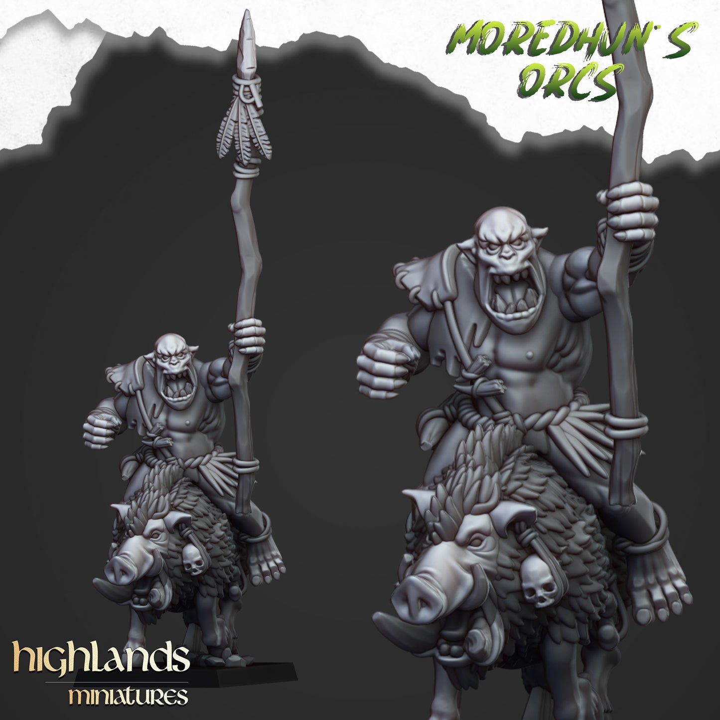Moredhun's Orcs - Mounted Cave Orcs with spears inkl. Full Command