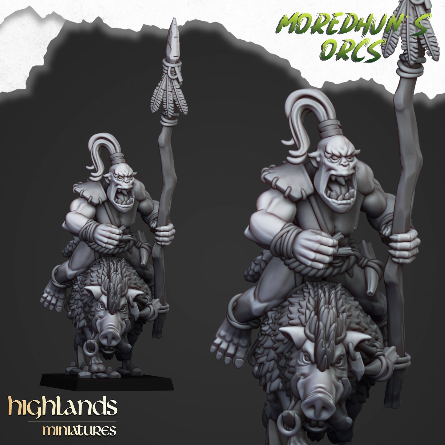 Moredhun's Orcs - Mounted Cave Orcs with spears inkl. Full Command