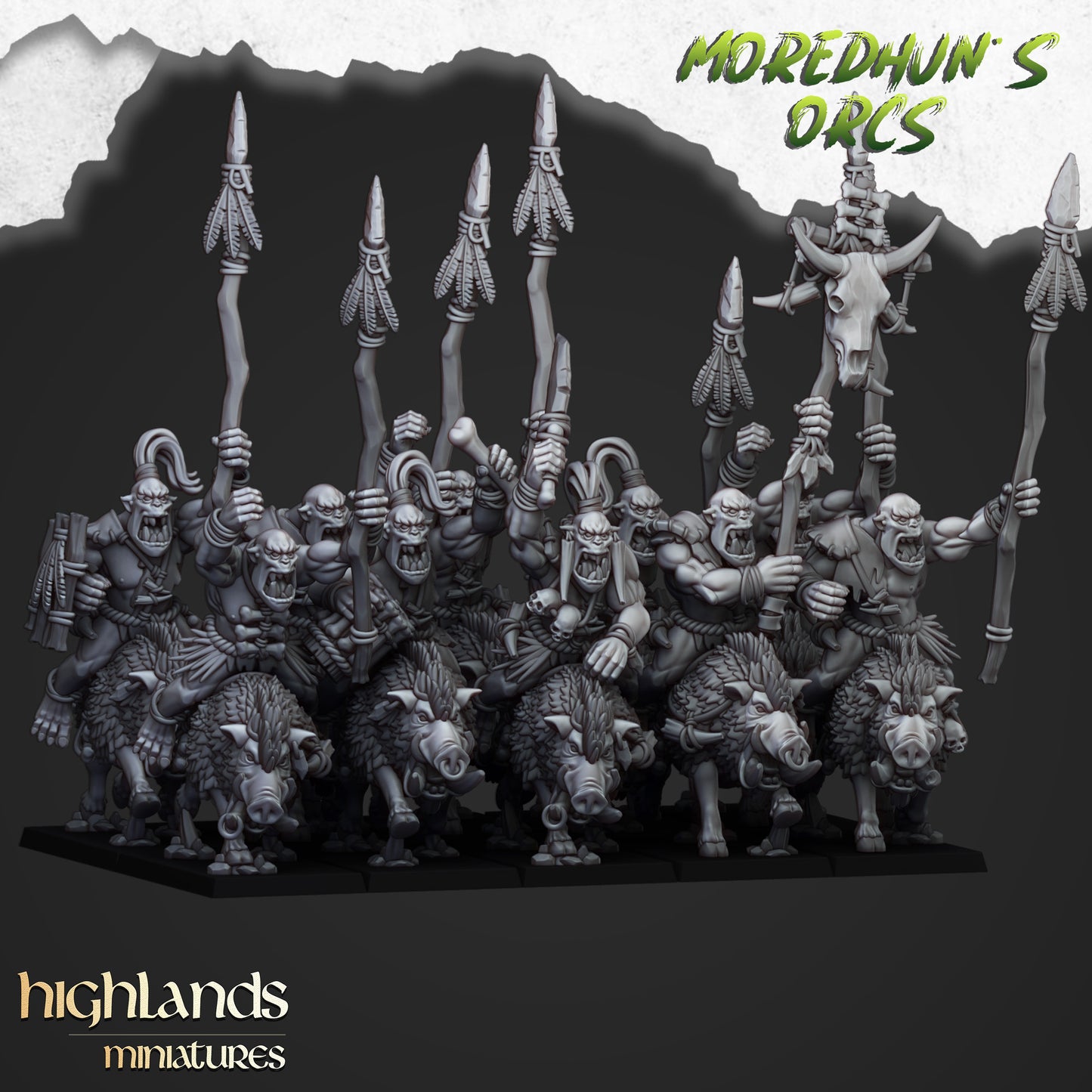 Moredhun's Orcs - Mounted Cave Orcs with spears inkl. Full Command