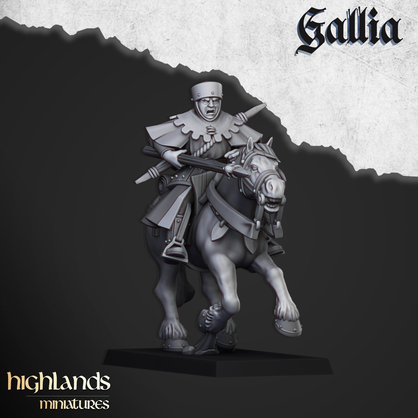 Gallia - Mounted Men at Arms inkl. command unit