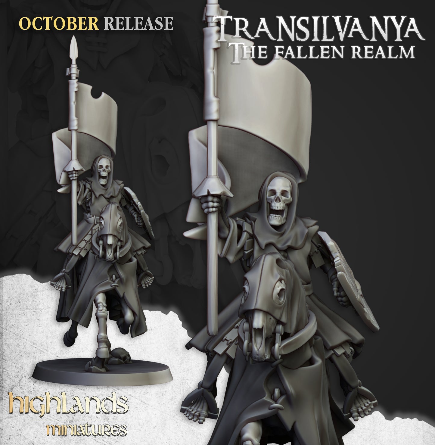 Transilvanya Mounted Skeletons inkl command unit