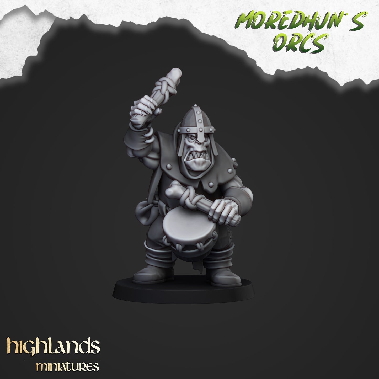 Moredhun's Orcs - Orc Warriors with Hand Weapons and shield inkl. Full command