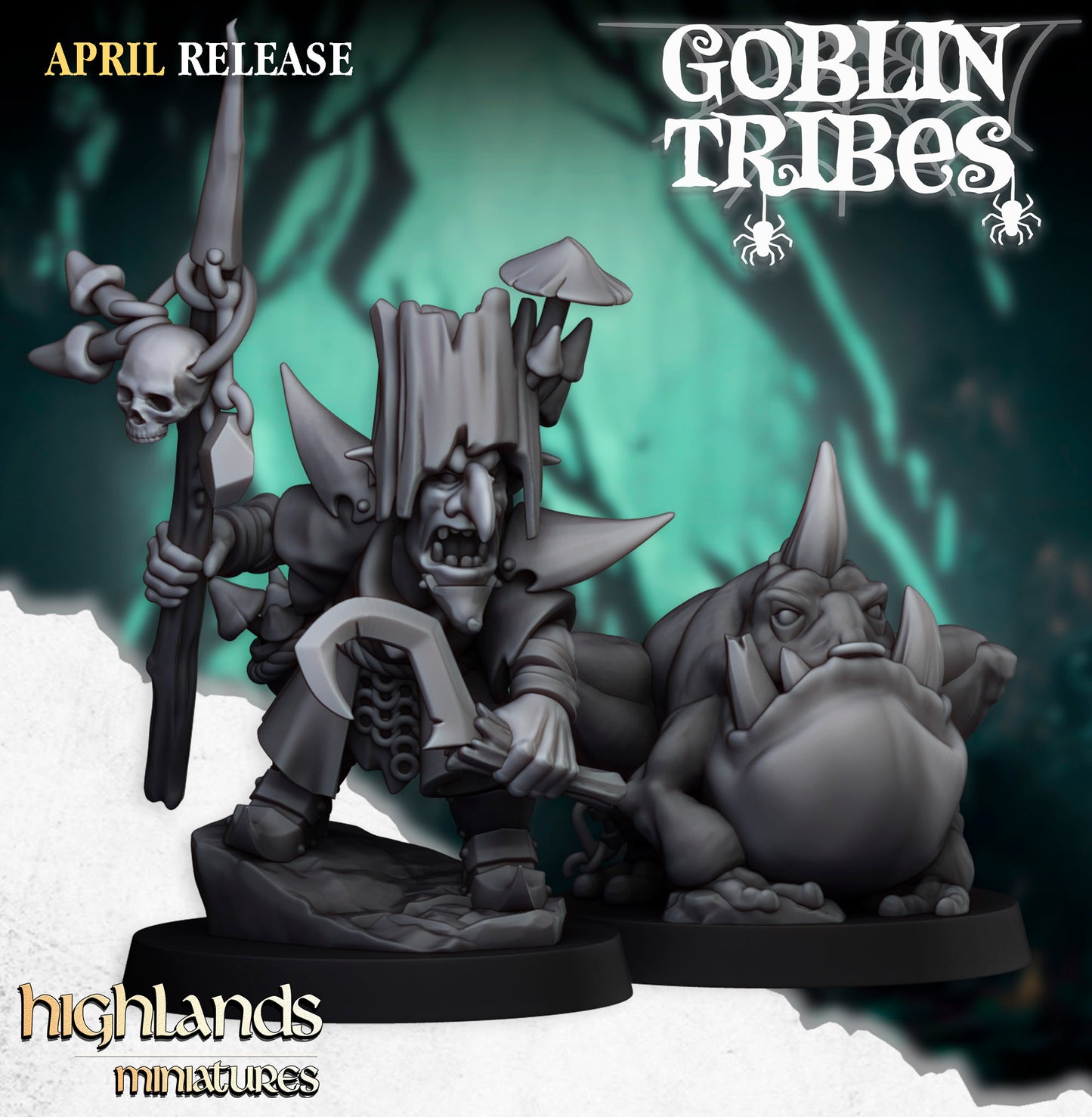 Grubnax and Croakulus - Goblin Shaman with Companion