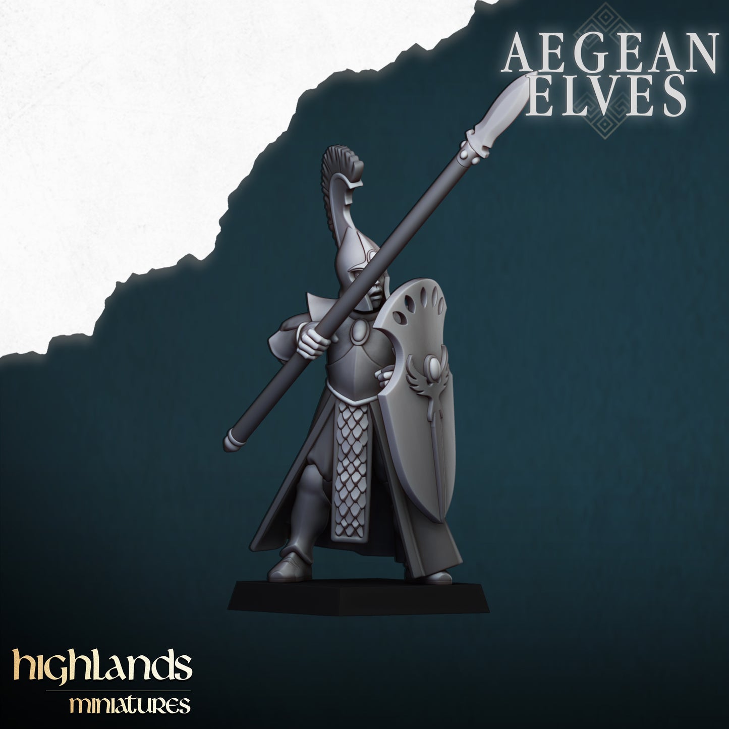 Aegean Elves Spearmen inkl. Command Unit