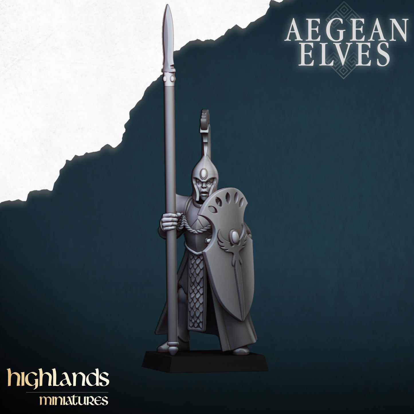 Aegean Elves Spearmen inkl. Command Unit