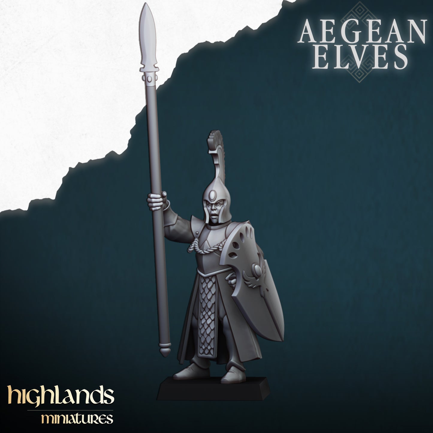 Aegean Elves Spearmen inkl. Command Unit