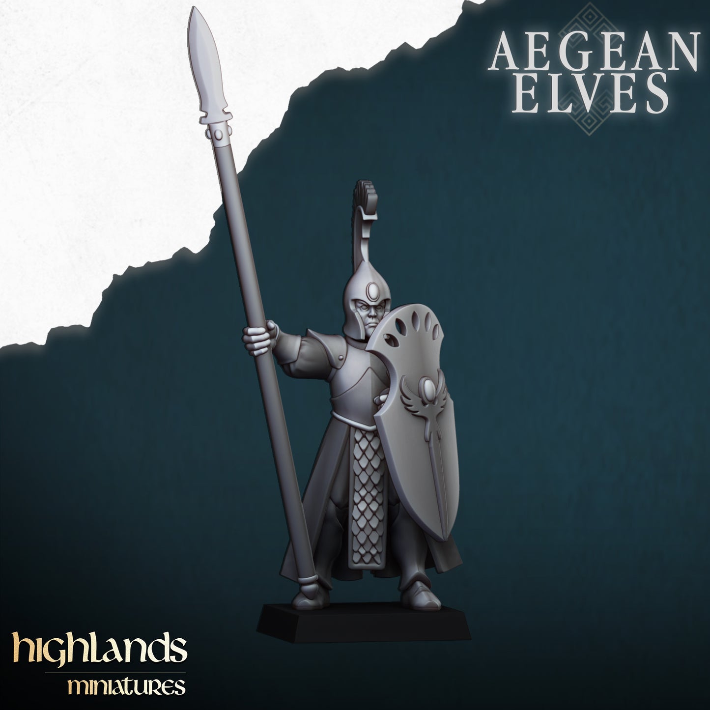 Aegean Elves Spearmen inkl. Command Unit