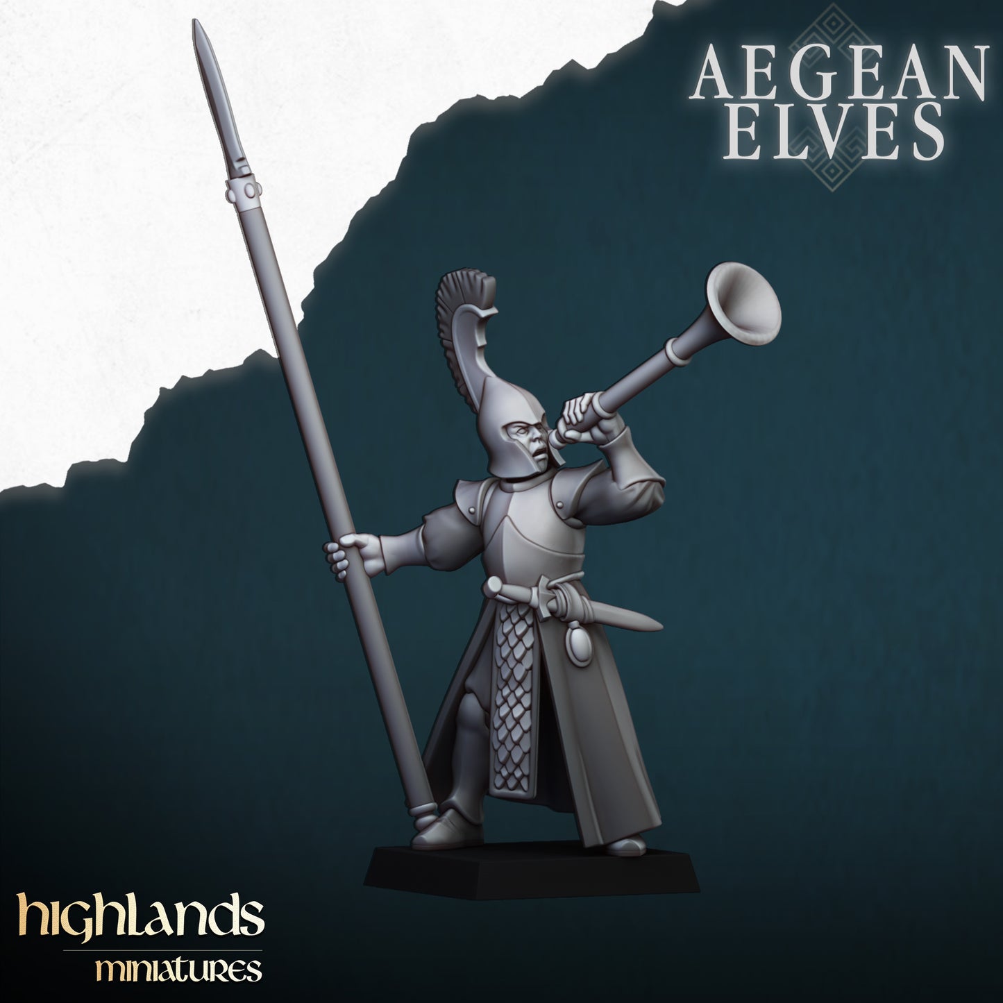 Aegean Elves Spearmen inkl. Command Unit