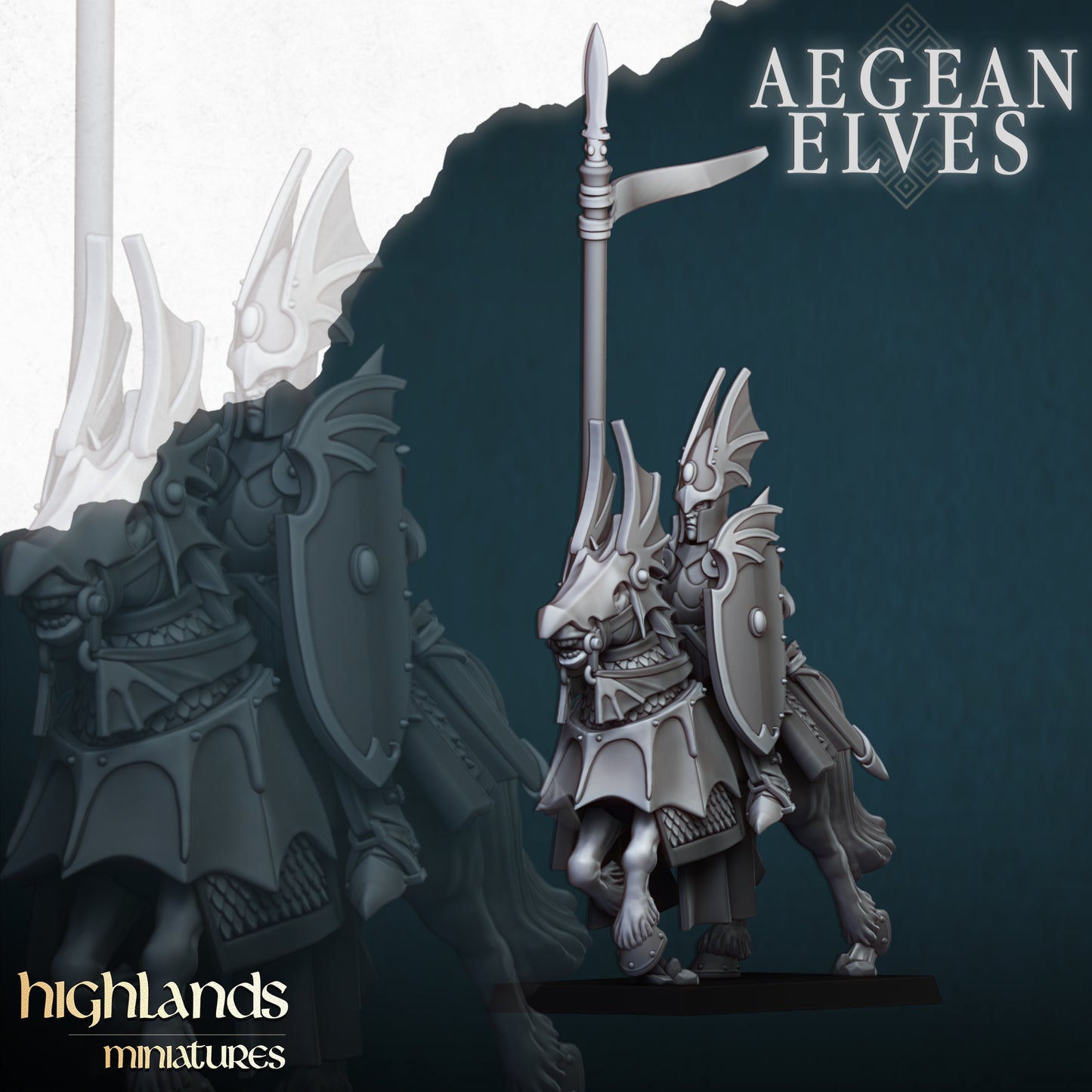 Aegean Elves Mounted Dragons inkl. command unit