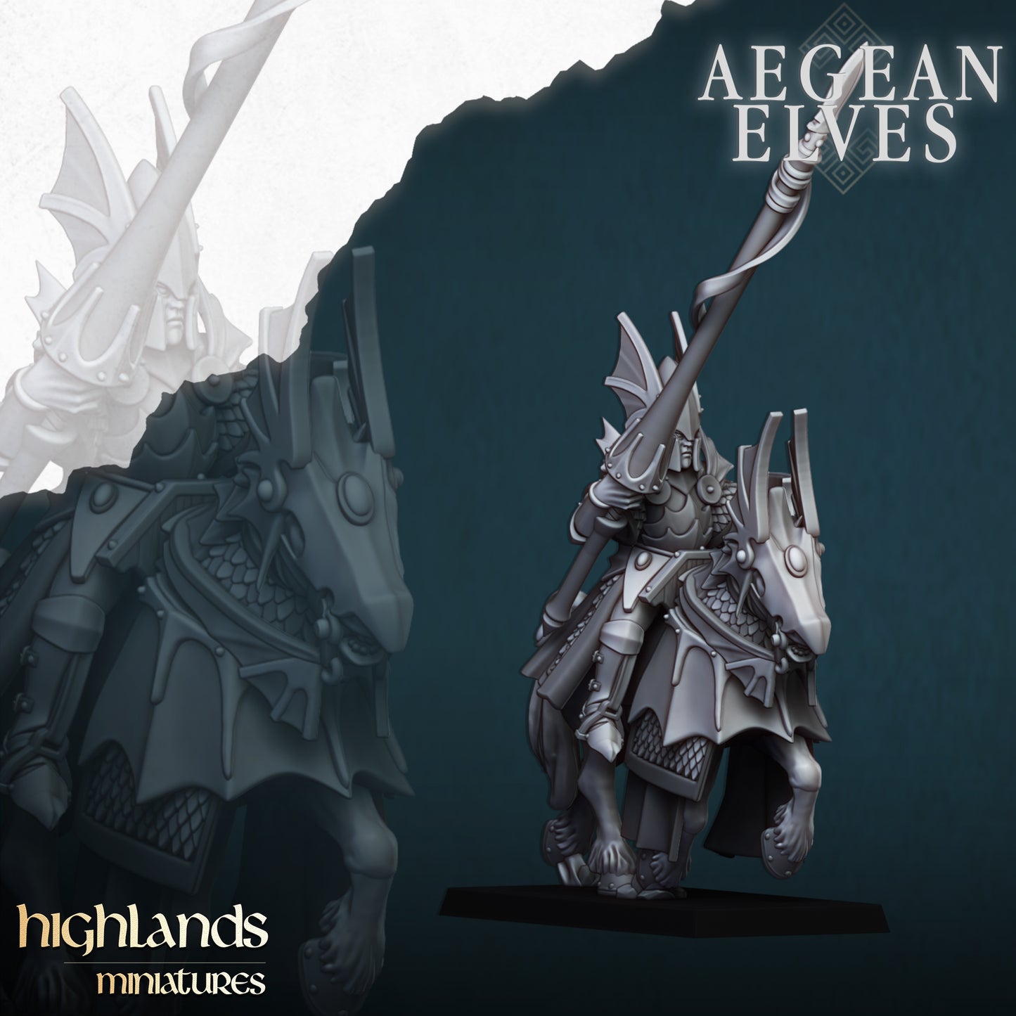 Aegean Elves Mounted Dragons inkl. command unit