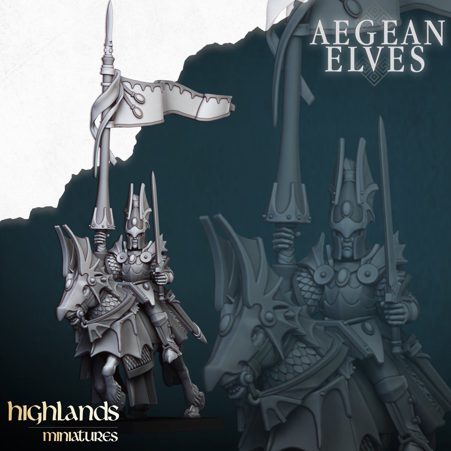 Aegean Elves Mounted Dragons inkl. command unit