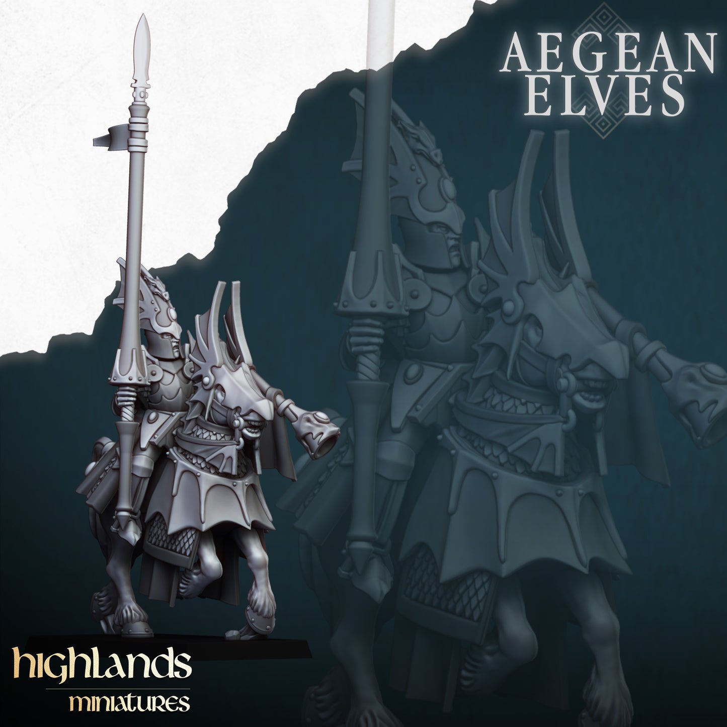 Aegean Elves Mounted Dragons inkl. command unit