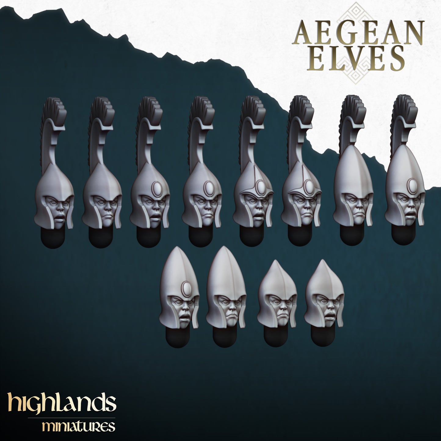 Aegean Elves Spearmen inkl. Command Unit