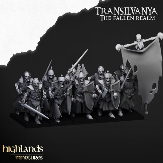 Transilvanya Skeletal guard med Handweapon+shield