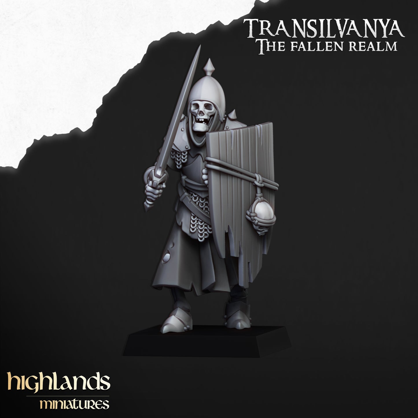 Transilvanya Skeletal guard med Handweapon+shield