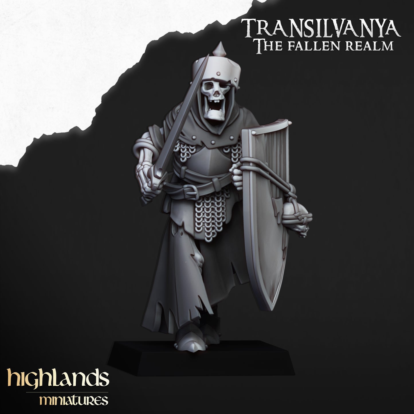 Transilvanya Skeletal guard med Handweapon+shield