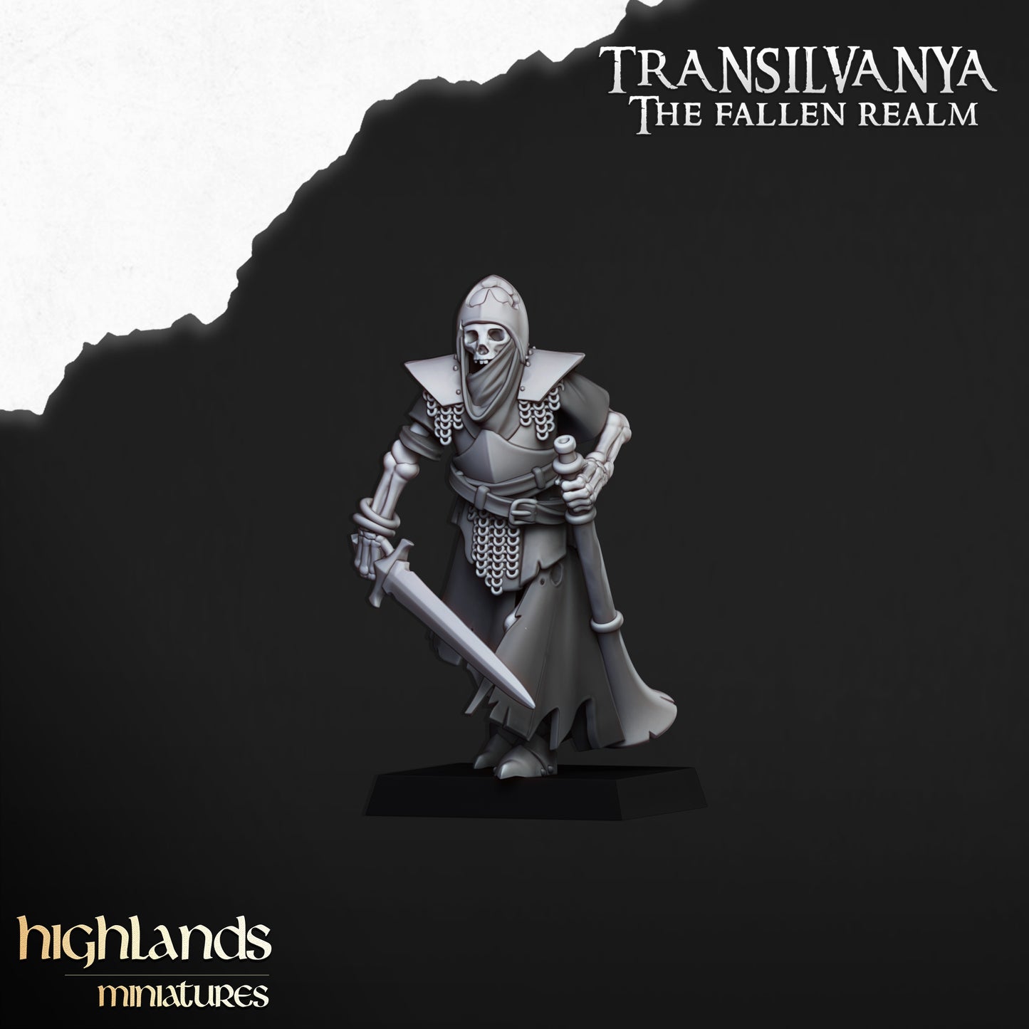 Transilvanya Skeletal guard med Handweapon+shield inkl Command unit