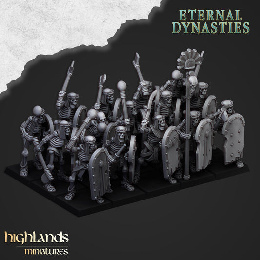 Eternal Dynasties Ancient Skeletons with Hand Weapons