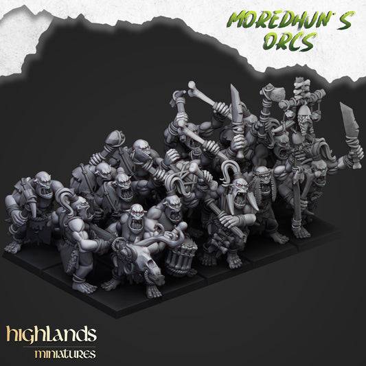 Moredhun's Orcs - Cave Orcs with hand weapons inkl. Full command