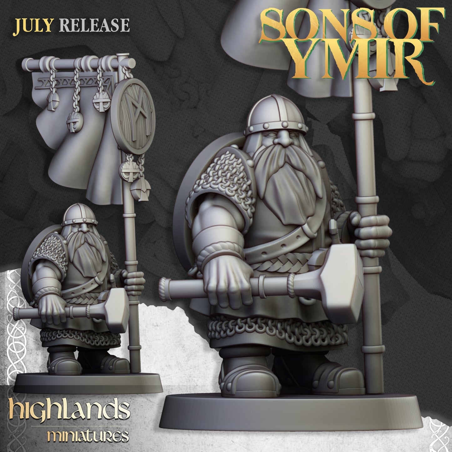 Sons of Ymir Dwarf Warriors inkl. command unit