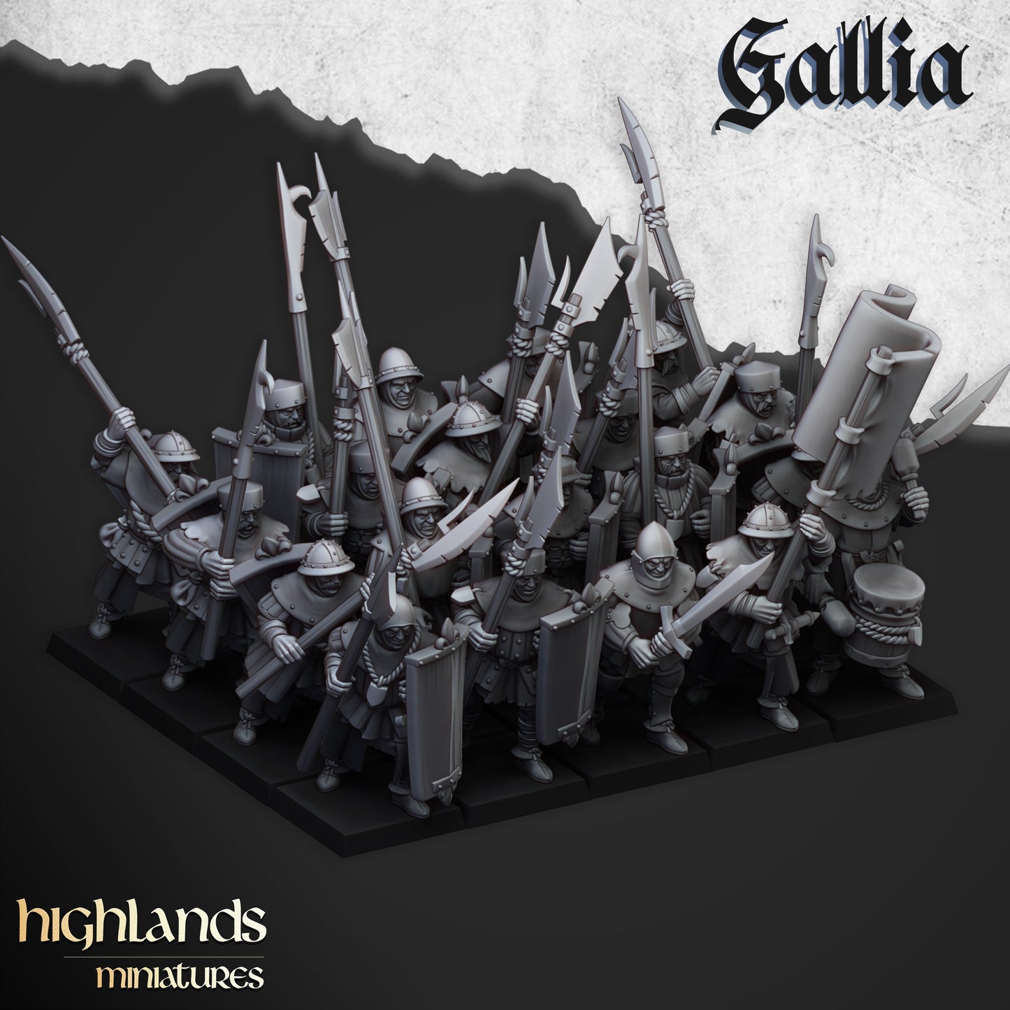 Gallia - Men at Arms inkl. Command Unit