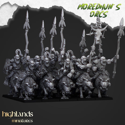 Moredhun's Orcs -  Mounted Cave Orcs with spears inkl. Full Command