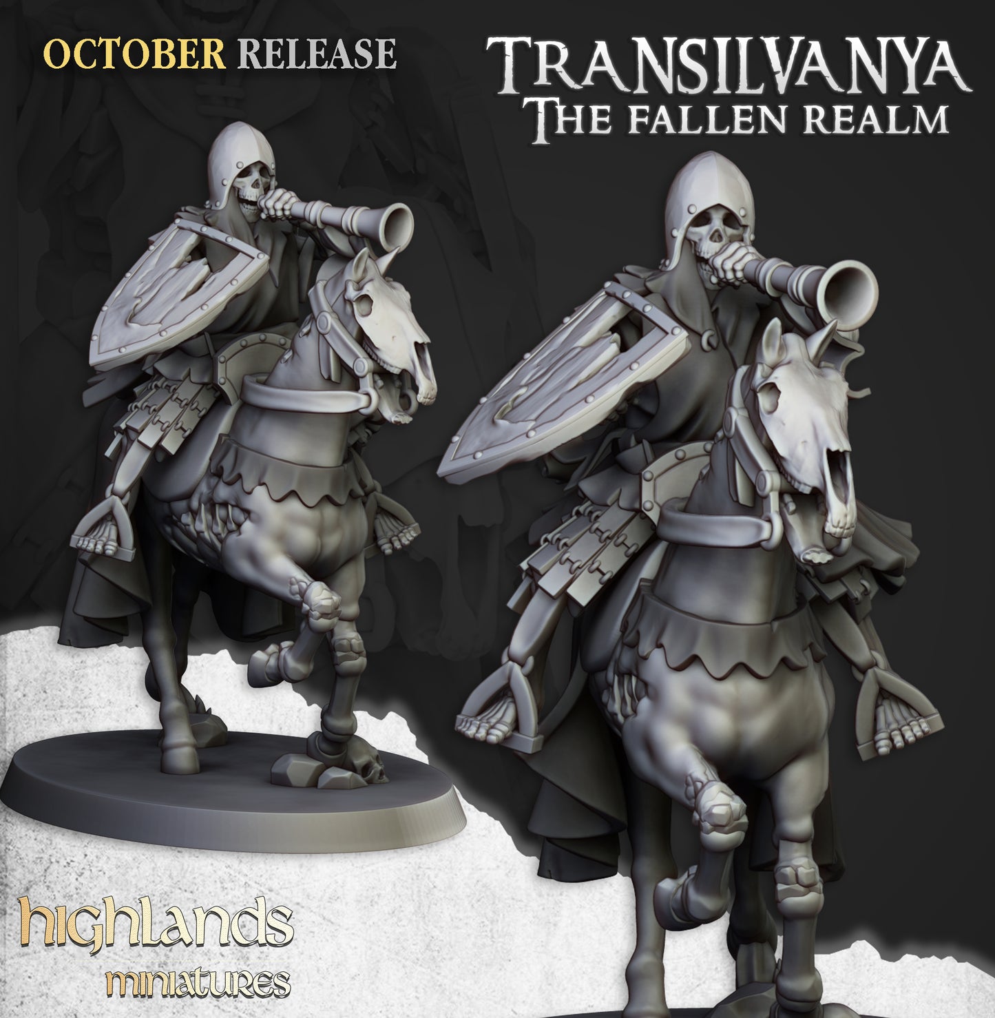 Transilvanya Mounted Skeletons inkl command unit