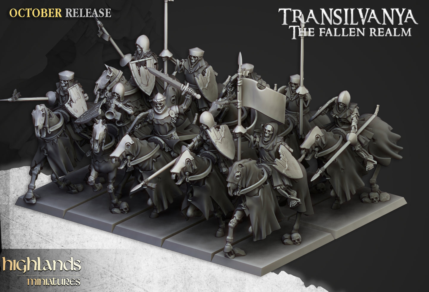 Transilvanya Mounted Skeletons inkl command unit