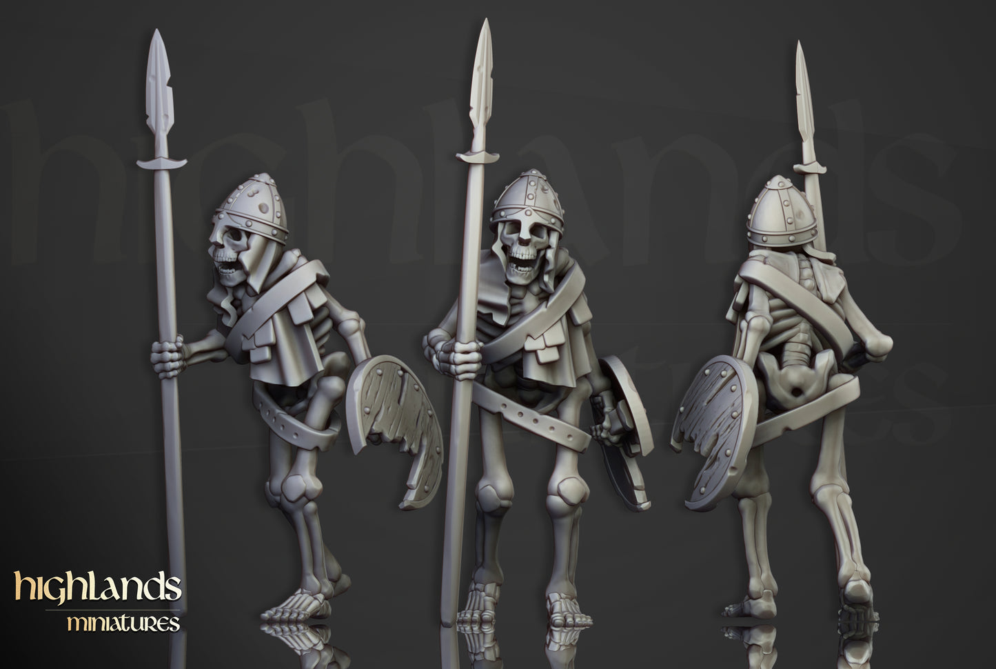 Transilvanya Skeleton Warriors with spears inkl. command unit