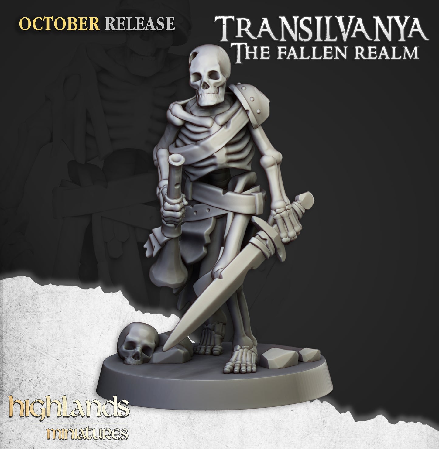 Transilvanya Skeleton Warriors with Swords inkl command unit