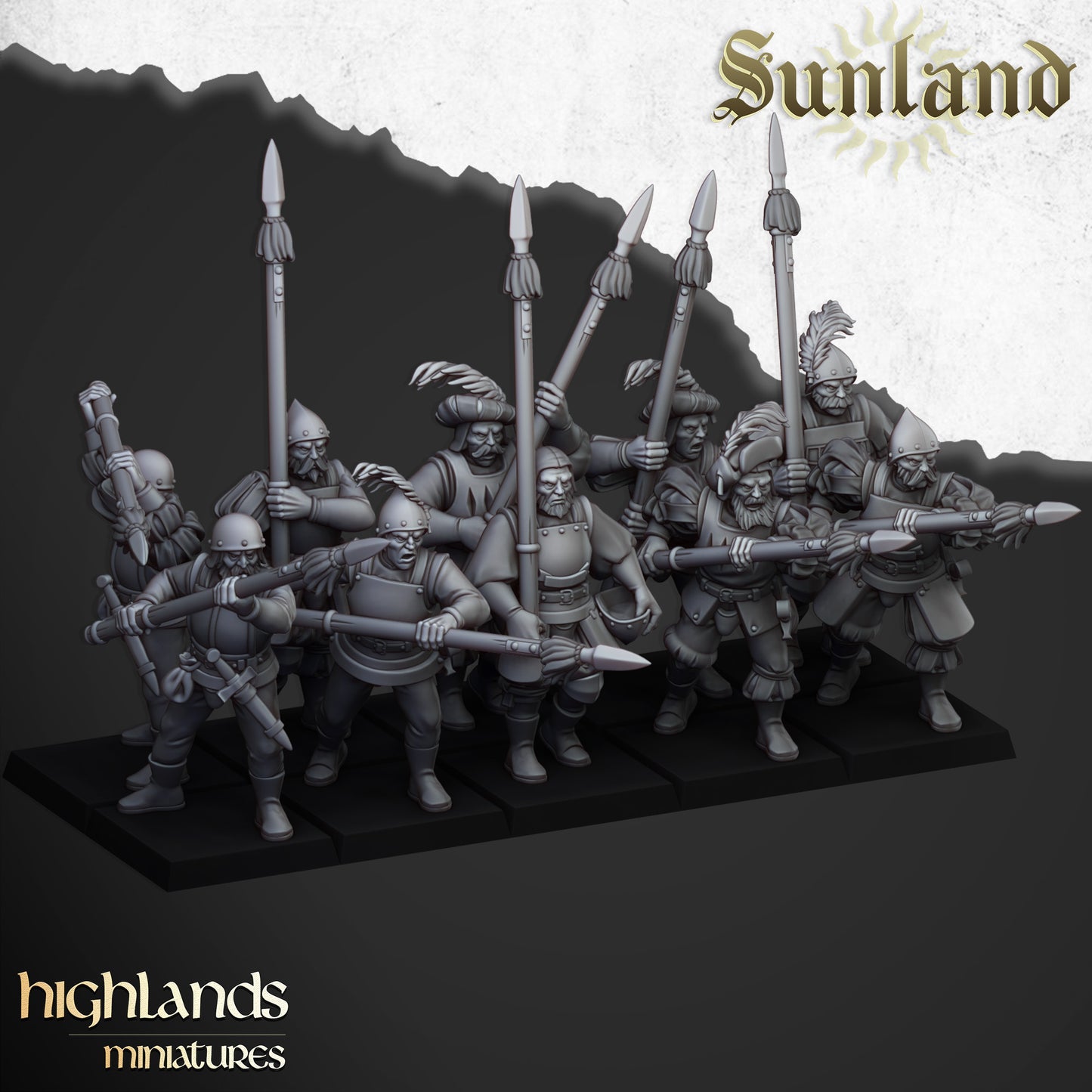 Sunland Troops with spears, inkl Command Unit