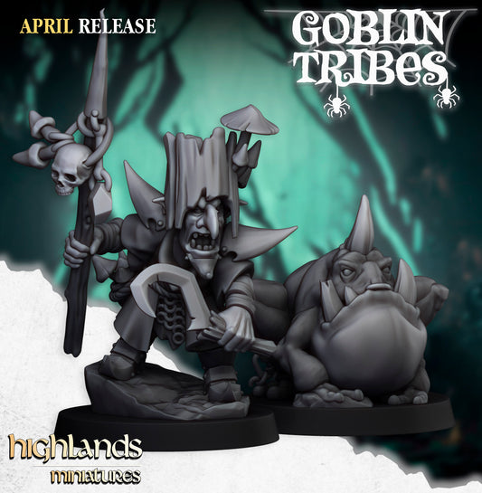 Grubnax and Croakulus - Goblin Shaman with Companion